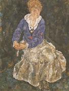Egon Schiele Portrait of the Artist's Wife,Seated (mk12) oil painting
